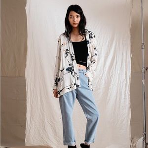 Gianni floral kimono top with belt